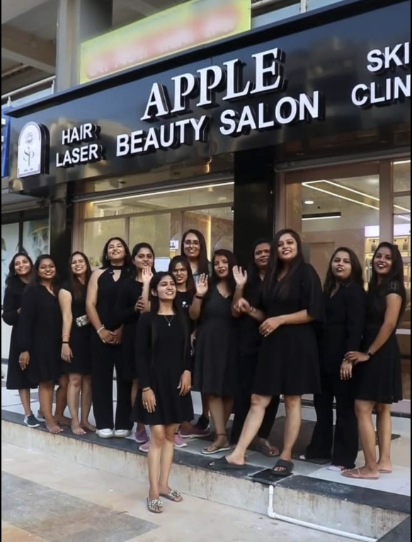 The Apple Beauty Salon team outside the studio